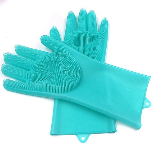 2 găng tay rửa chén thần kỳ- Găng tay silicon tạo bọt- Găng tay tạo bọt 1 đôi