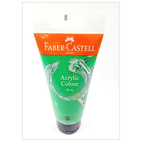 Tuýp màu vẽ ACRYLIC 75ML MIDGREEN (Xanh lá trung tính) Faber 187563