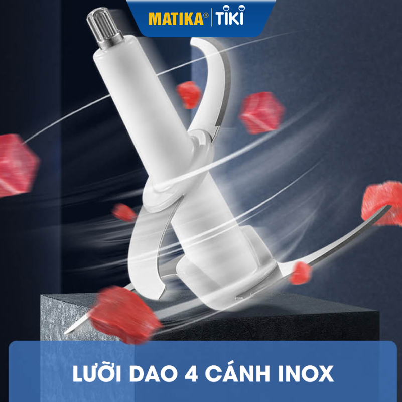 Máy Xay Thịt MATIKA 2L Cối Thủy Tinh MTK-3220, Hàng Chính Hãng