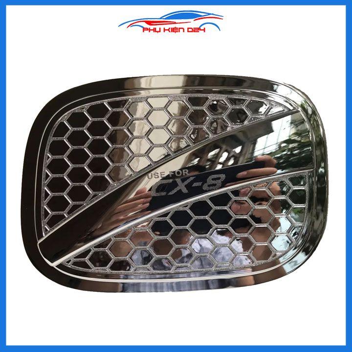 Ốp nắp xăng Mazda CX8 CX-8 2018-2019-2020-2021-2022 mạ crom bảo vệ chống trầy trang trí ô tô