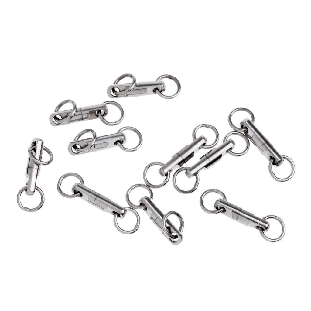 2-6pack 10pcs Fishing Ball Bearing Swivels Heavy Duty Big Game Fishing Swivels