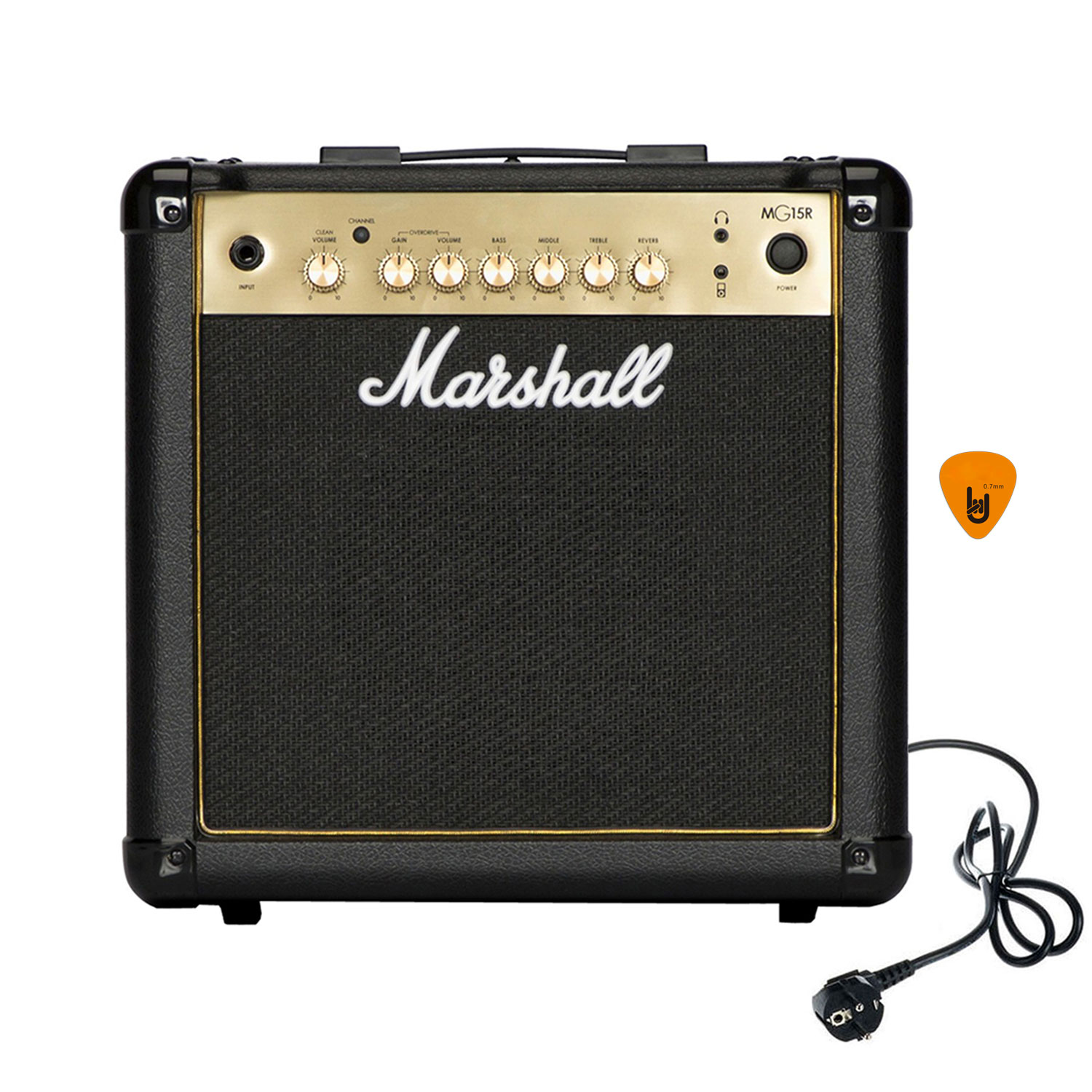 Ampli Marshall MG15R Gold (Công Suất 15W) Amply Đàn Guitar Điện Combo Amplifier MG15GR Hàng Chính Hãng - Kèm Móng Gẩy DreamMaker