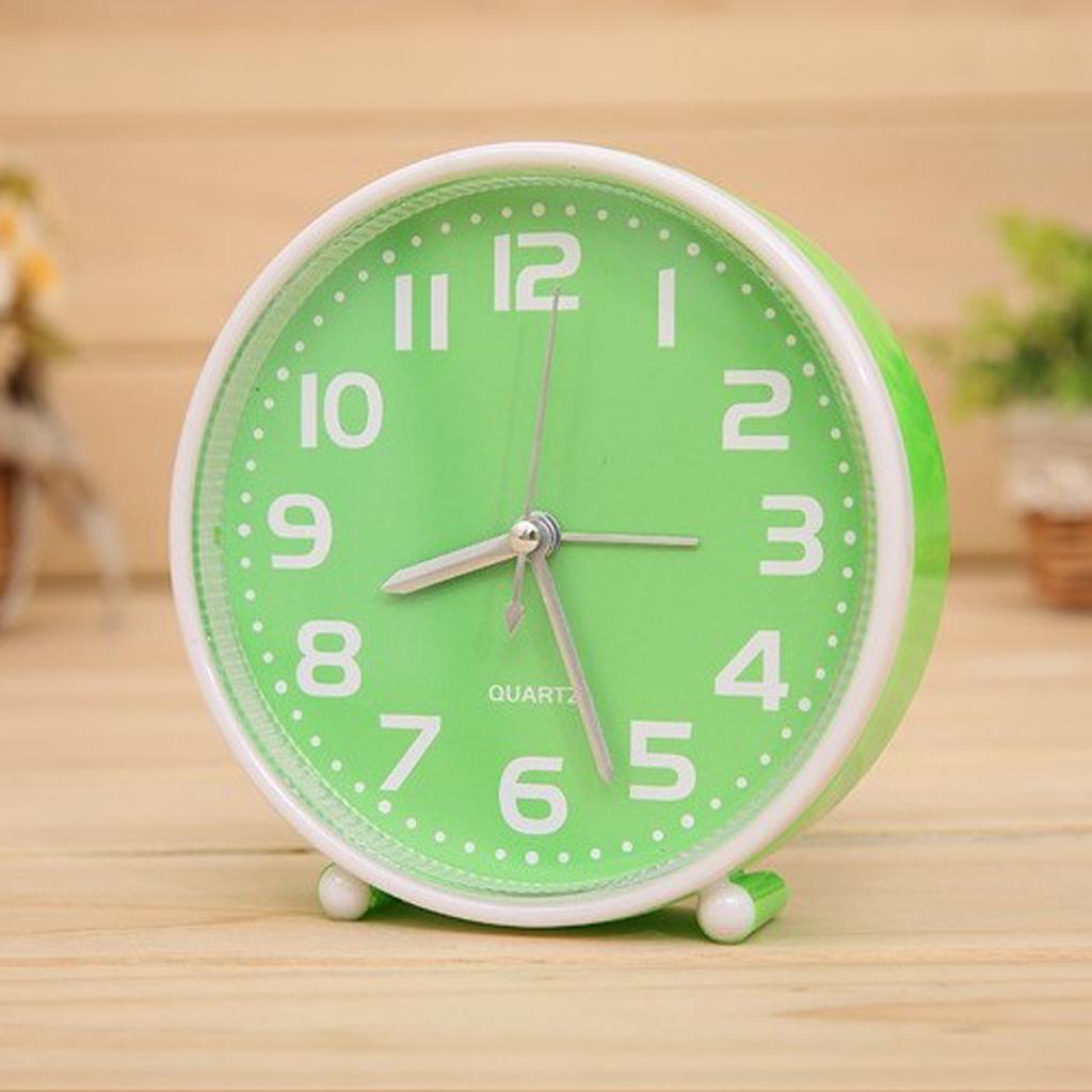2pcs 5 Inch Alarm Clock Bedside Clock with Night Lights Home Decoration