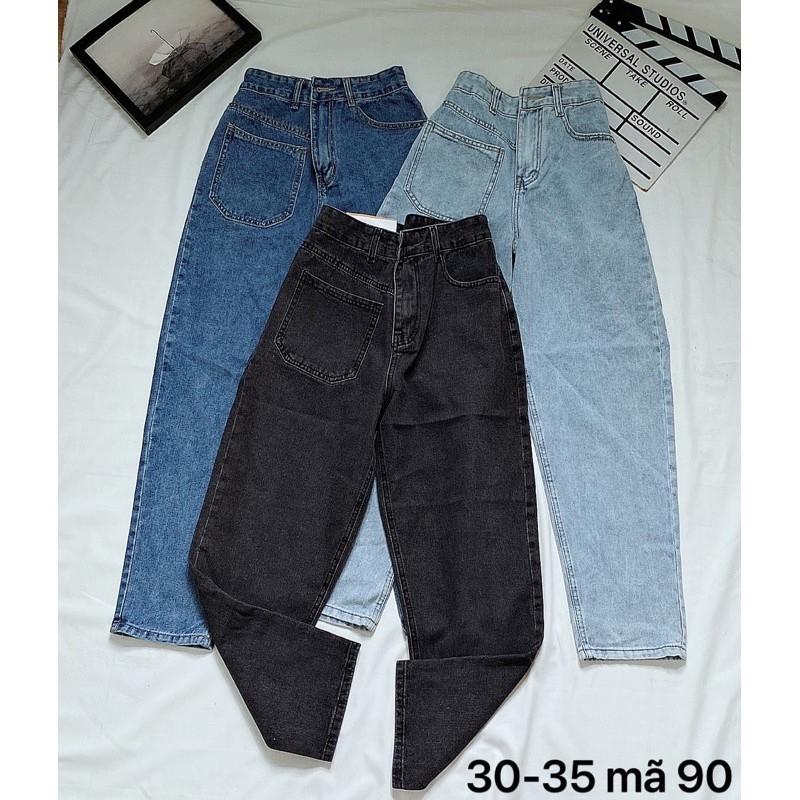 Quần baggy jean túi kiểu 3158, hình thật 100