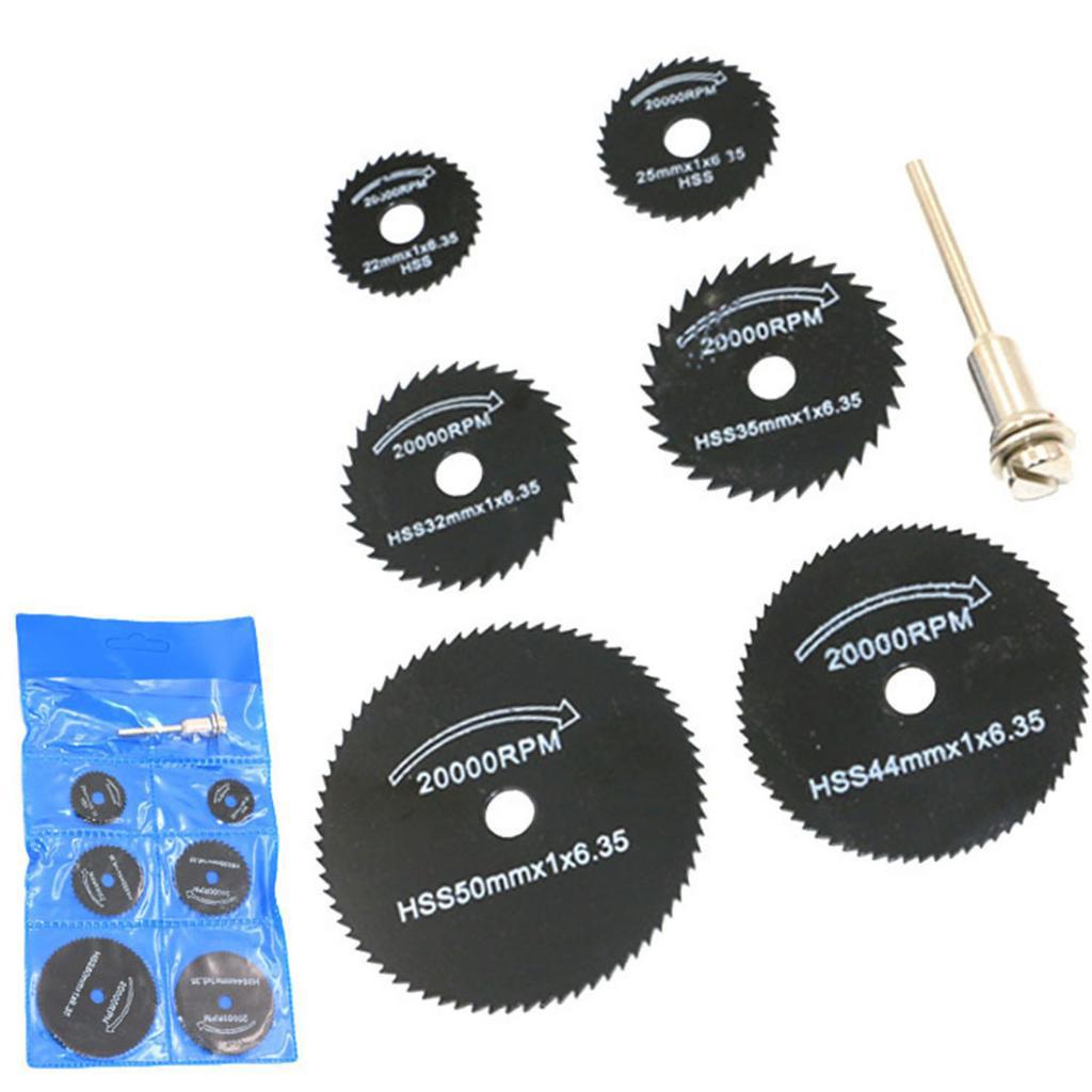 7 Pieces HSS Circular Saw Cutting Disc Cut Off Wheels for Rotary Tool Black