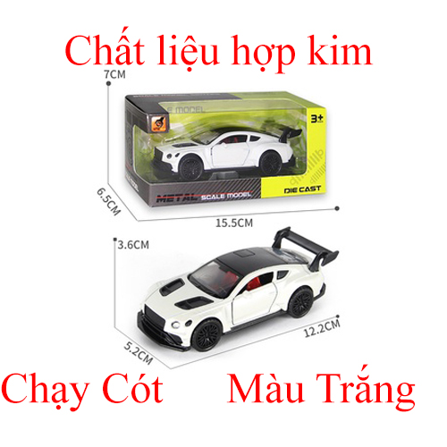 Đồ chơi mô hình siêu xe ô tô bằng hợp kim chạy cót mở được cửa và cốp xe