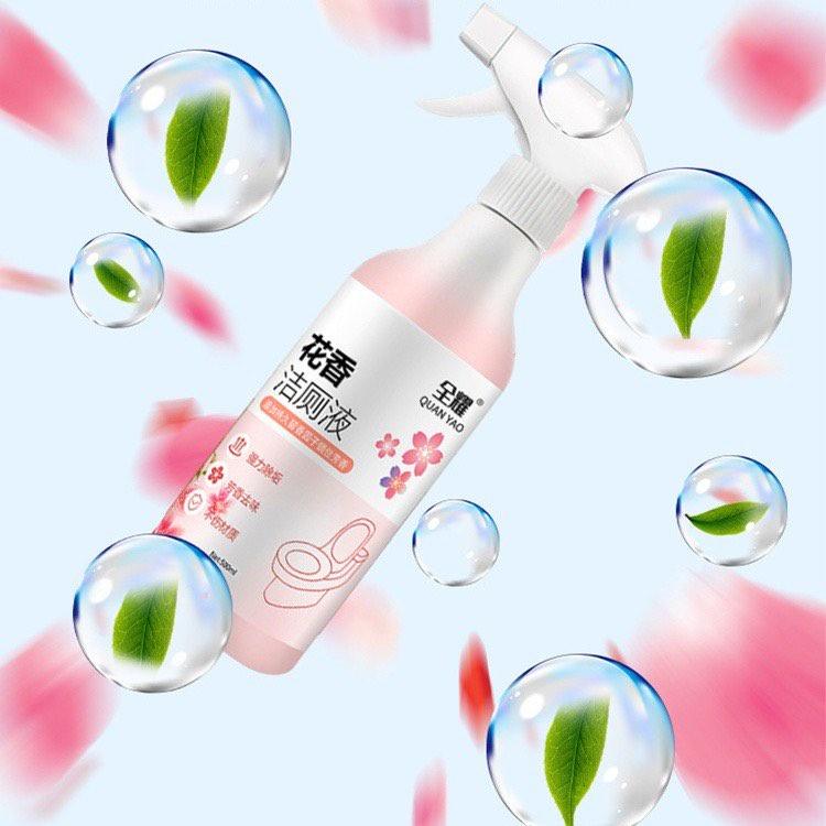 Chai xịt tẩy rửa bồn cầu, nhà vệ sinh đa năng siêu sạch hương nước hoa anh đào khử khuẩn 500ml