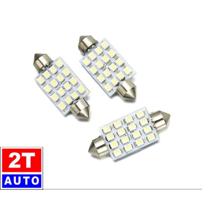 Đèn led trần, cốp xe hơi ô tô loại 16 mắt LED 42mm:  SKU:300