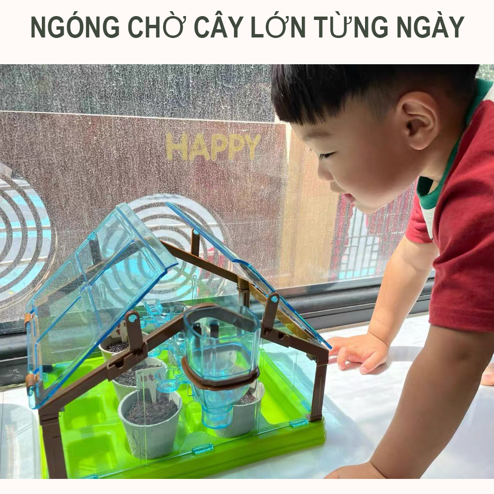 Đồ chơi nhà kính trồng cây dành cho trẻ em, bộ đồ chơi trí tuệ thông minh dành cho bé trai bé gái