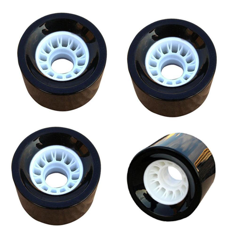 4 Pieces 70x51mm Skateboard PU Wheels Longboard Cruiser Wheels Black