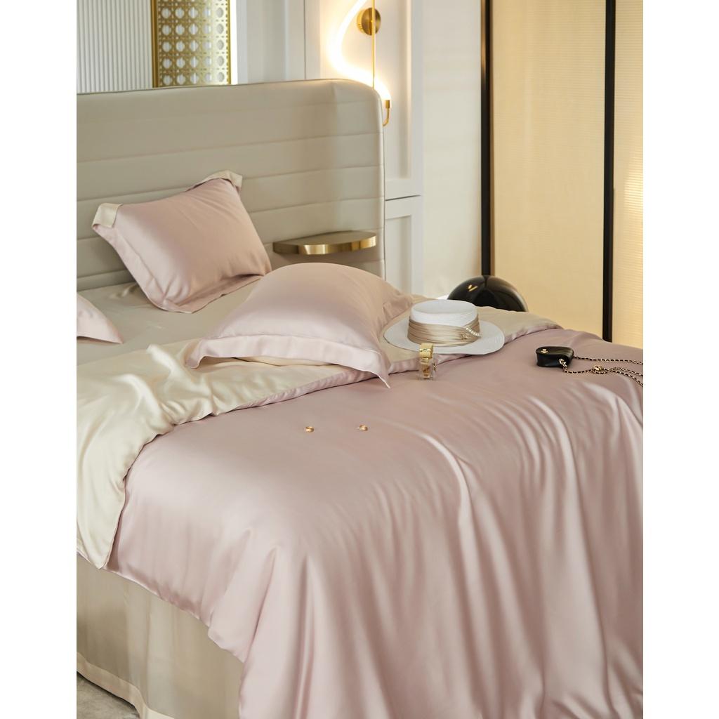 Bộ chăn ga gối lụa Tencel 100% 80s cao cấp, các tone màu mới, hot nhất 2022 siêu mát mịn SM22