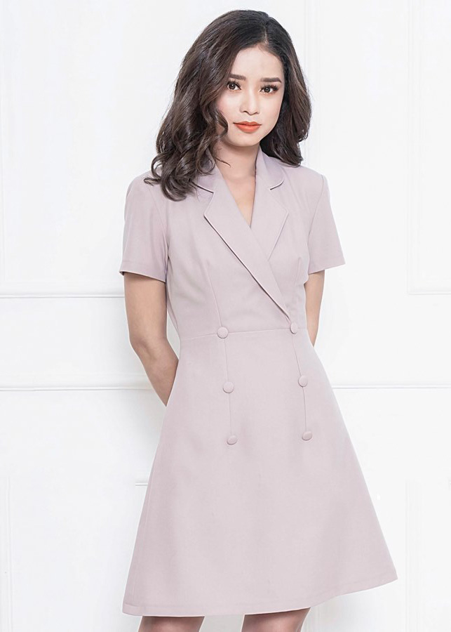 Đầm nữ cổ vest