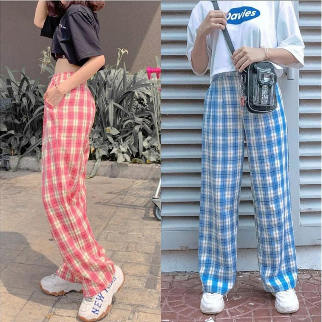 Quần Kẻ Caro Dáng Rộng YAME Ulzzang Unisex (12 MÀU