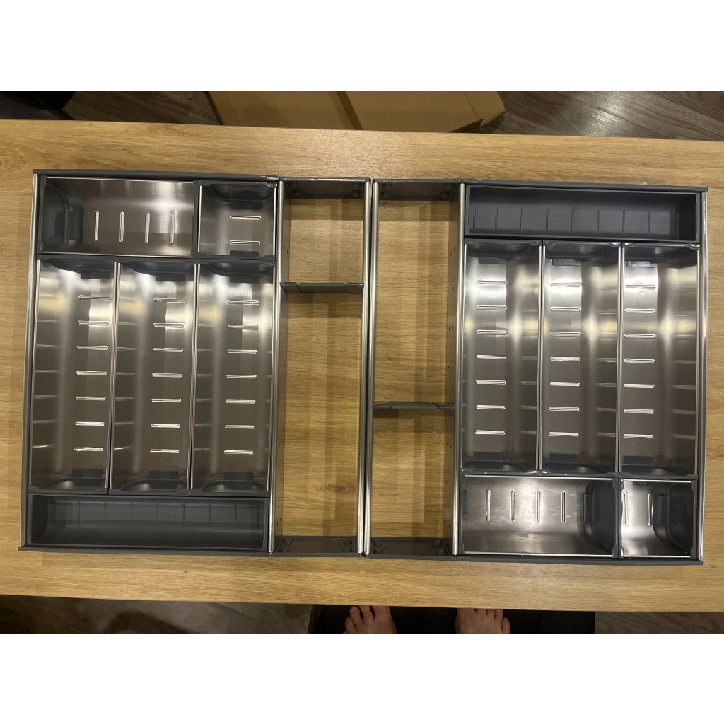 Khay Đựng Thìa, Đũa Inox Eurotek Thiết Kế Hiện Đại, Sang Trọng Có Nhiều Ngăn Với Nhiều Kích Thước Khác Nhau