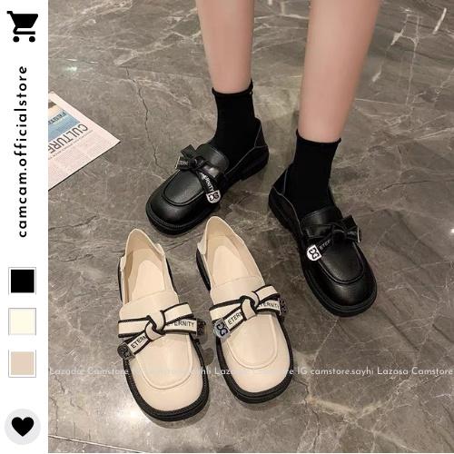 Giày ULZZANG OXFORD Nơ, Tiểu Thư Siêu Xinh Phong Cách Vintage
