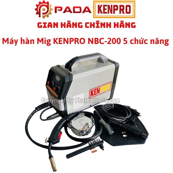 Máy Hàn Mig 5 Chức Năng Không Dùng Khí KENPRO NBC-200-Bảo Hành 12 Tháng-Đầy Đủ Phụ Kiện-Tặng Kèm Cuộn Hàn Lõi Thuốc 1kg