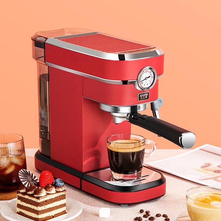 Máy pha cà phê Espresso cốc đôi tạo bọt cổ điển BG168T Hàng Chính Hãng