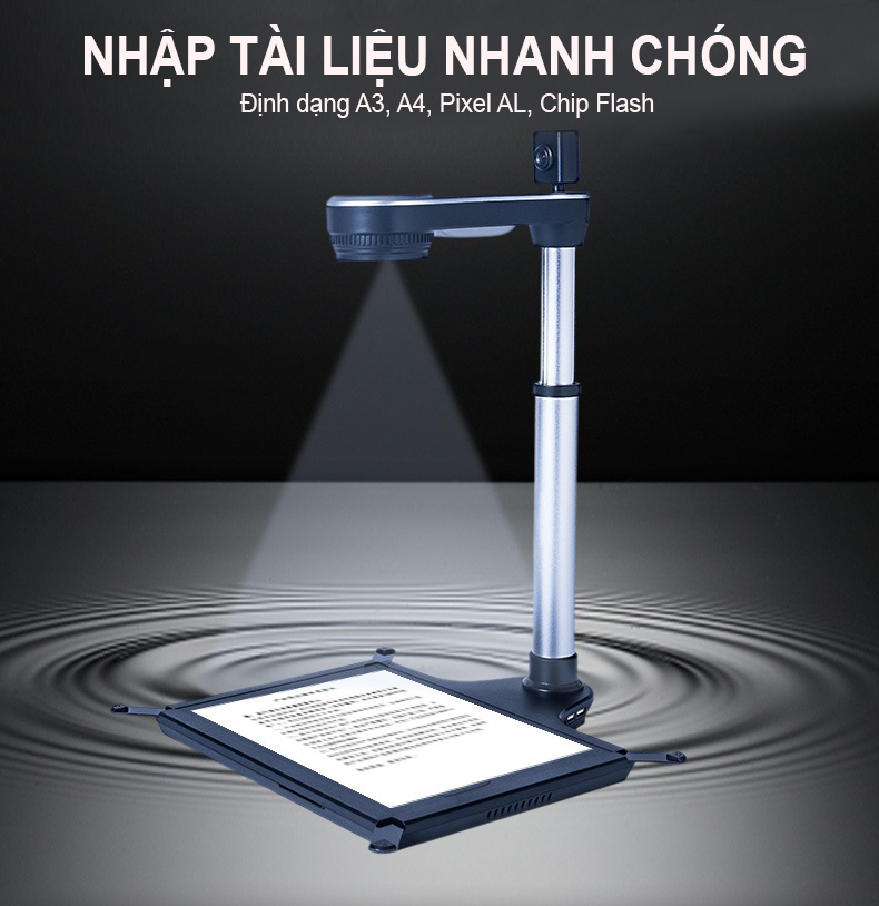Máy Chiếu Vật Thể Scan Màu Di Động Thông Minh Lấy Nét Tự Động Scan Tài Liệu A3/A4/A5/A6/A7 K1080 - Hàng Nhập Khẩu