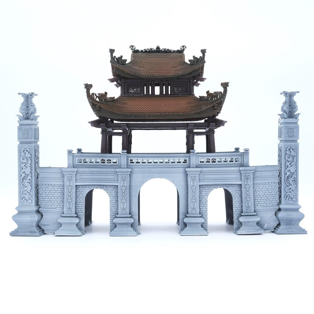 Mô hình tiểu cảnh Việt - Cổng tam quan 2 mái - bán cạn - bể cá - hòn non bộ - terrarium - tinh xảo - chất lượng cao