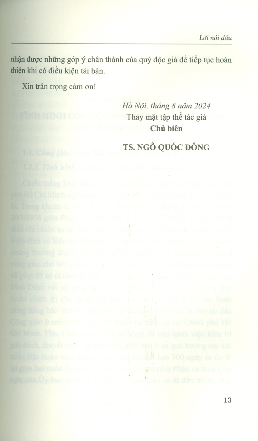 Công Giáo Việt Nam Giai Đoạn 1954-1975 (Sách Chuyên Khảo)
