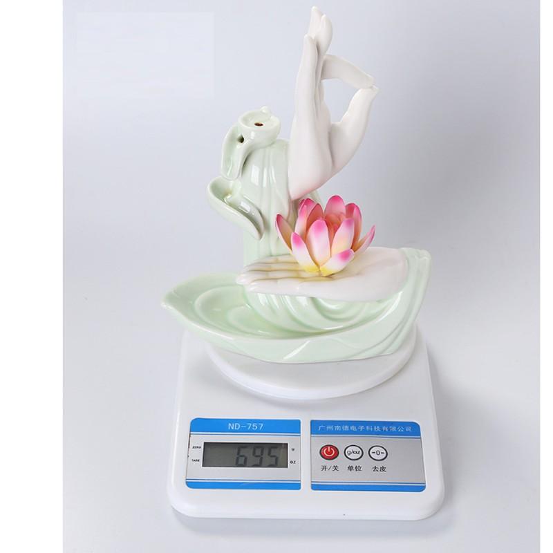 Thác khói trầm hương CAO CẤP TẶNG 5 NỤ TRẦM LOẠI 1 mẫu Tay Phật Ngọc Thủ Ấn, thác khói toả ngược