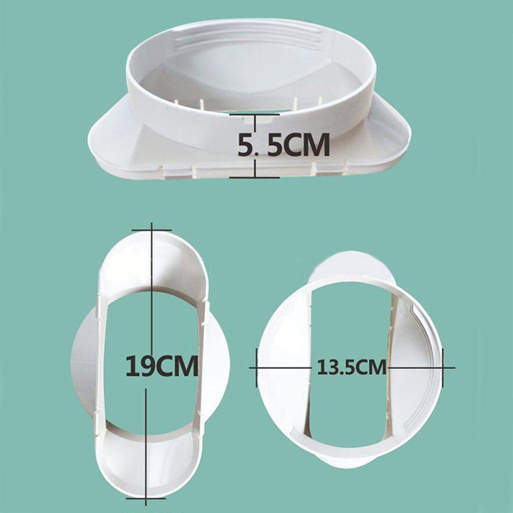5.1'' Exhaust Vent Interface Connector for A/C Hose Adapter