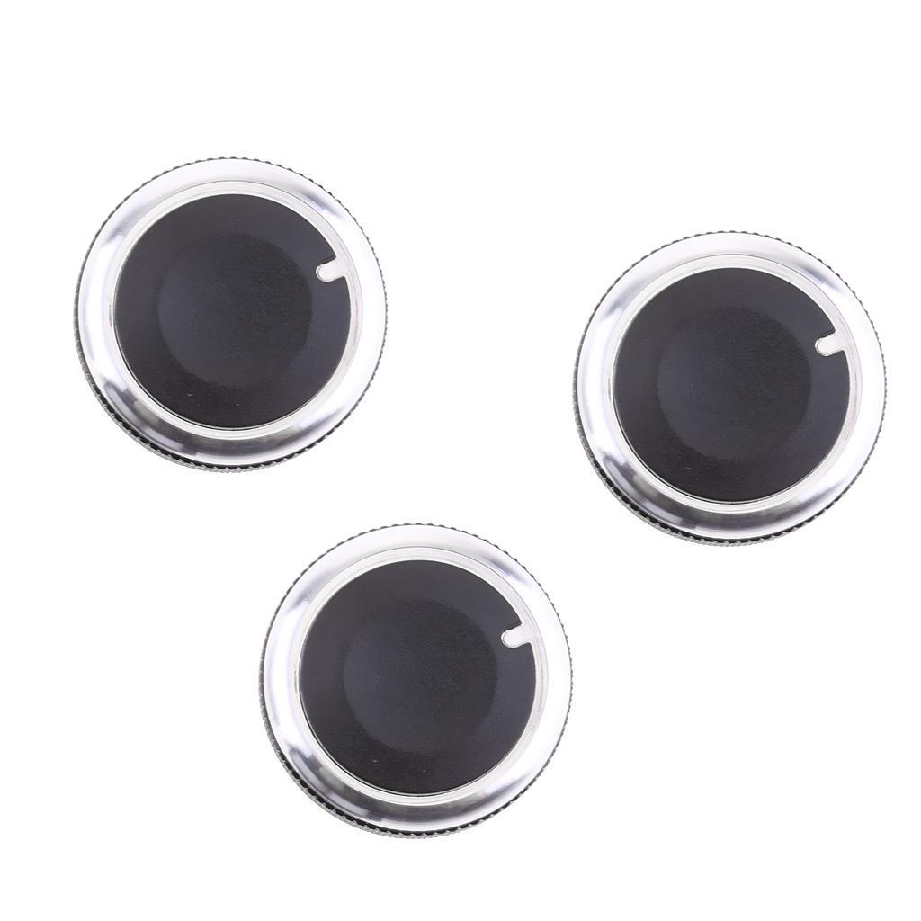 3pcs Set  Heat Control Knobs Aluminum Panel Switch for