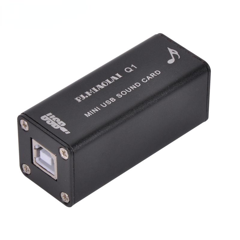 DLHiFi Q1 PCM2704 Kỹ Thuật Số ĐẮC Laptop Máy Tính Bên Ngoài Âm Thanh HiFi Thẻ Đầu Vào 3.5 Đầu Ra Tín Hiệu Cáp USB Cho Bộ Khuếch Đại