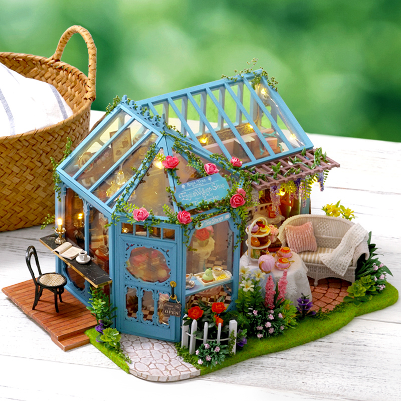 Mô hình nhà búp bê lắp ghép DIY Garden Tea House