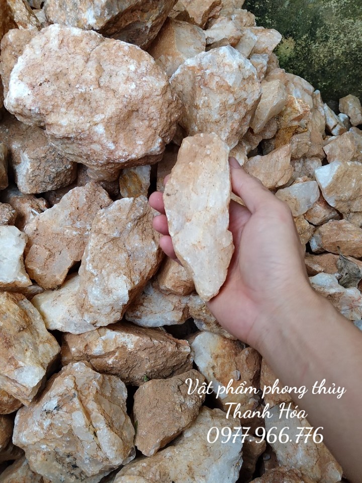 Thach Anh Trắng Thô Loại To Năng Lượng Cao Dùng Phong Thủy Trang Trí, Trấn Trạch Nhà Cửa - Tiểu Cảnh Sân Vườn