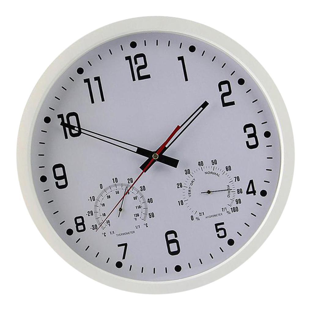 Creative Temperature Humidity Clock Wall Mounted Clock for Home Ornament