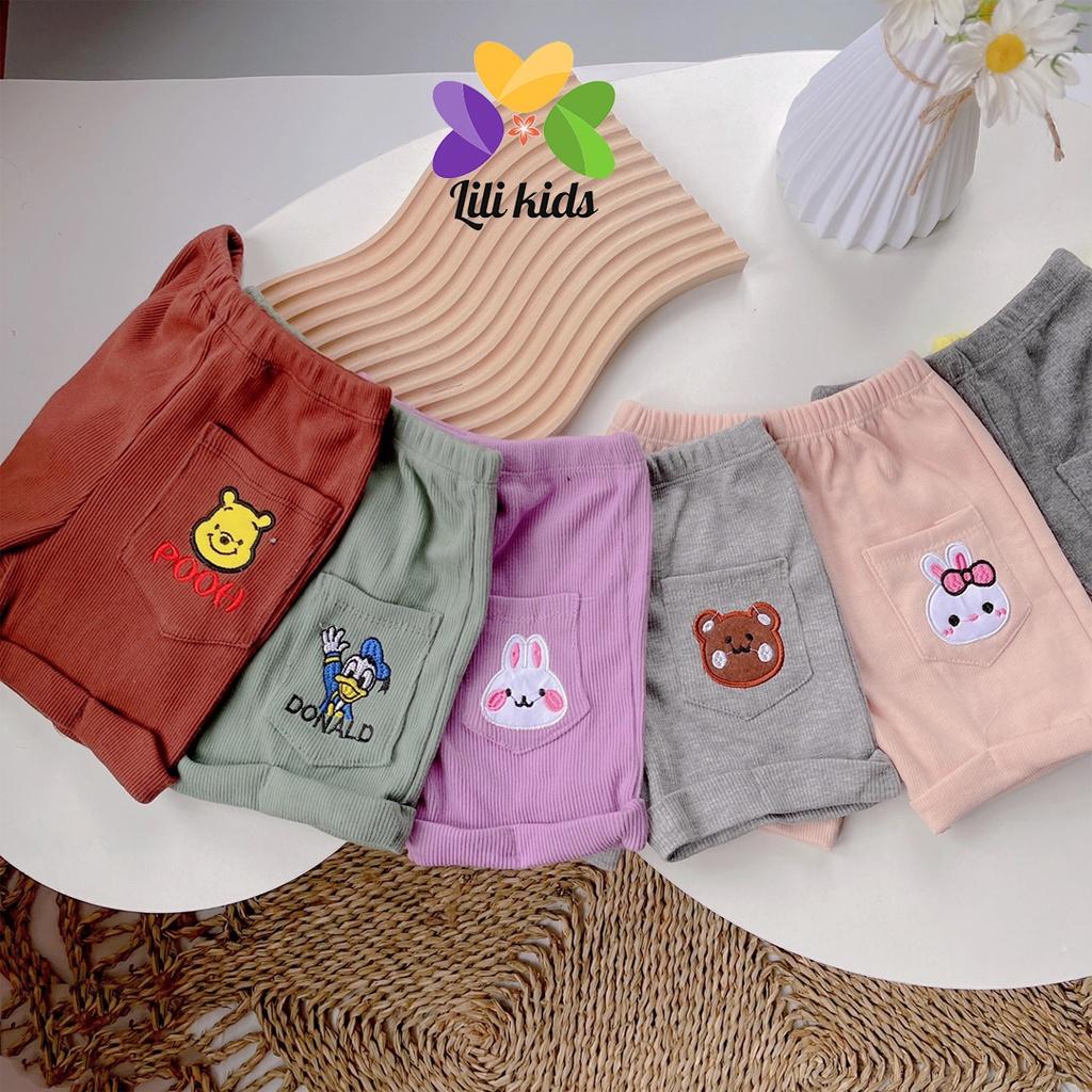 Quần Đùi Chục Cho Bé Trai Bé Gái LILI.KIDS Quần Chục Đùi Chất Thun Gân QC11