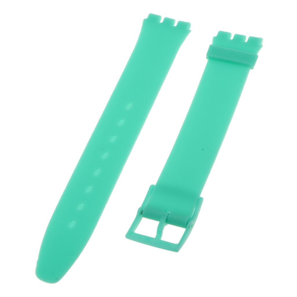 16mm Replacement Soft Silicone Rubber Sports Watch Band Bracelet for Smart Watch