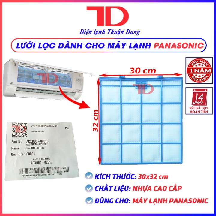 Lưới lọc điều hoà không khí dành cho máy lạnh Panasonic hàng chính hãng - Điện Lạnh Thuận Dung