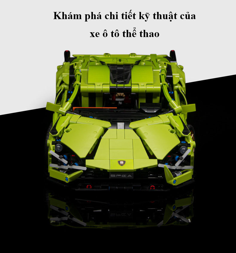 Đồ Chơi Lắp Ghép Cao Cấp Với 1254 Chi Tiết, Bộ Đồ Chơi Lắp Ghép Xếp Hình Xe Lamborghini Aventador Với 1254 Chi Tiết, Đồ Chơi Mô Hình Xe Lamborghini Có Điều Khiển - Chính Hãng BABYBOSS