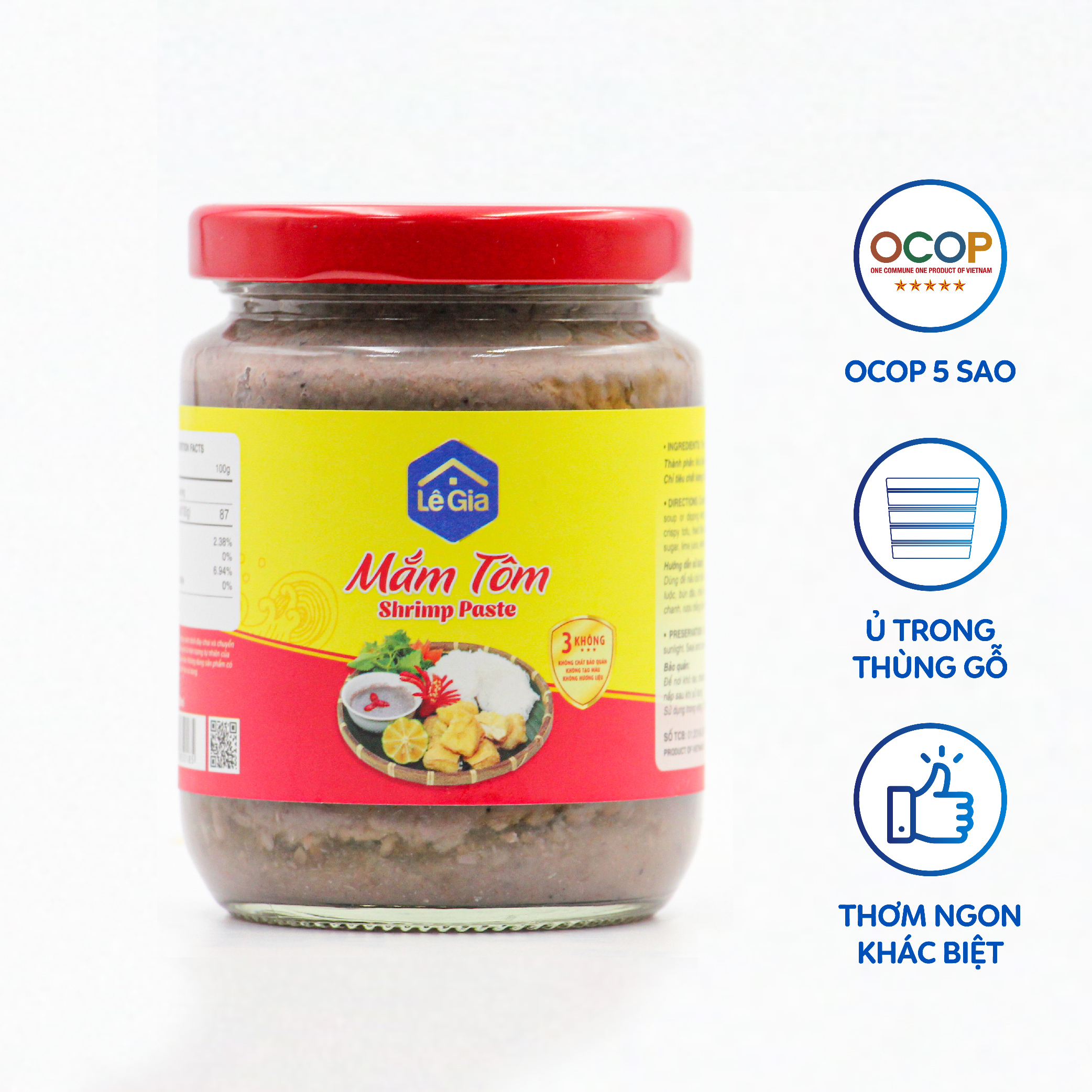 Mắm tôm Lê Gia - hũ thủy tinh 280g