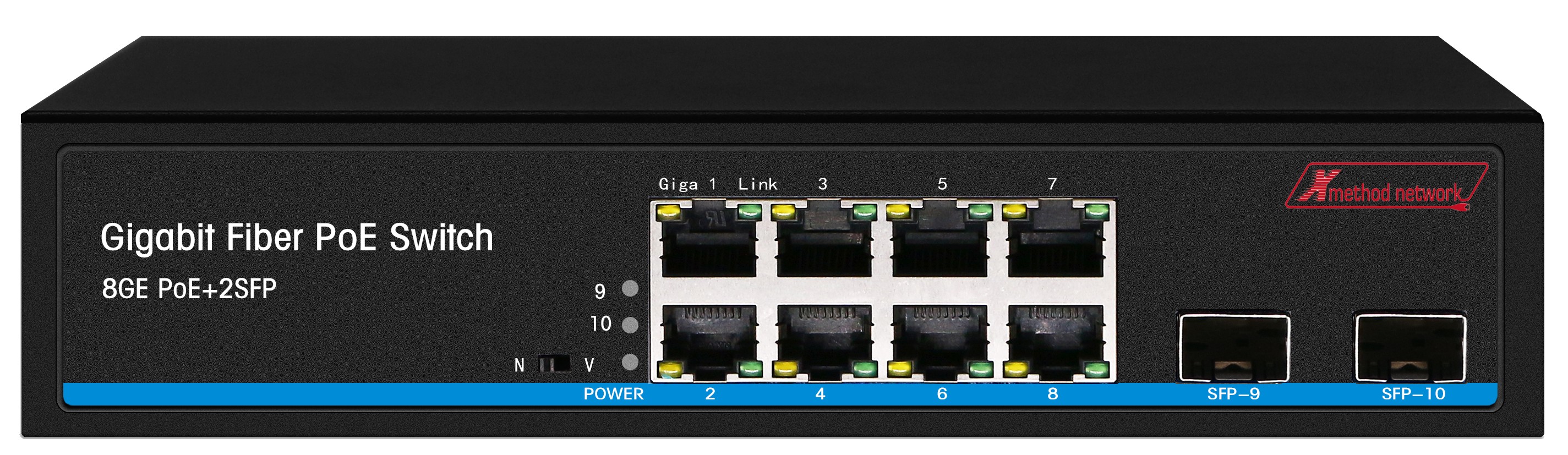 Bộ chuyển mạch 10 Port Managed Web Smart Gigabit Switch, 8 Port PoE, 2 SFP, 150W power supply - Xmethod Network - Hàng chính hãng 