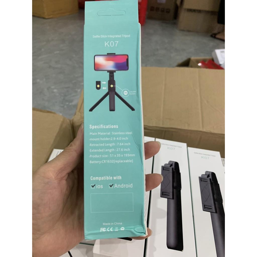 △○Gậy Chụp Ảnh Tự Sướng Bluetooth 3 Chân Đa Năng – Tripod K07 Hình Selfie