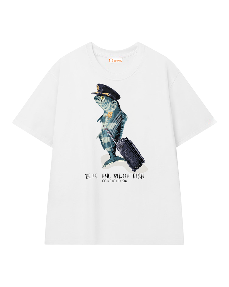 Áo T-shirt TEEHAY cá phi công Pete thun tay lỡ Form rộng Unisex