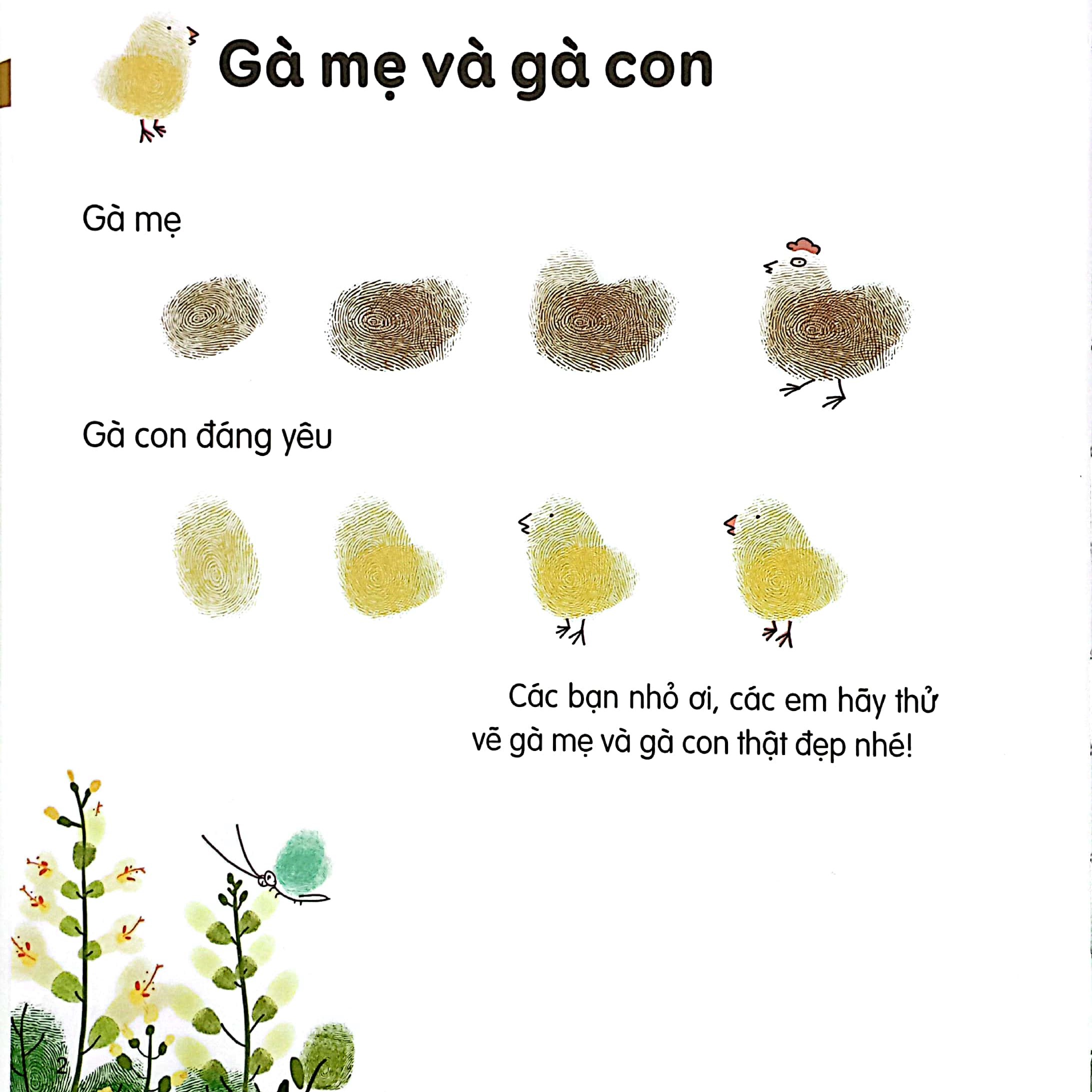 100++ ý tưởng sáng tạo vẽ tranh bằng vân tay - Động vật
