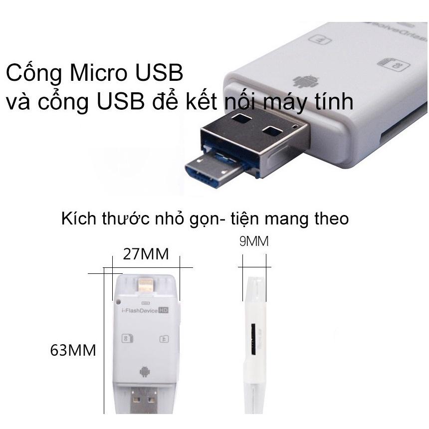 Đầu đọc thẻ nhớ cho ĐT táo tablet táo-i-FlashDevice HD Card Reader