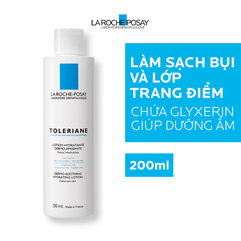 Sữa rửa mặt tẩy trang cho da quá nhạy cảm kích ứng La Roche-Posay Toleriane Dermo-Cleanser 200ml