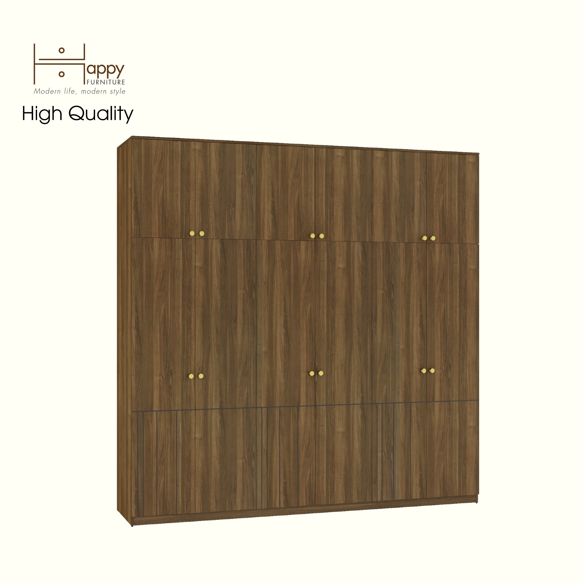 [Happy Home Furniture] JOVIE, Tủ quần áo 12 cánh mở , 240cm x 54cm x 240cm ( DxRxC), TCM_168