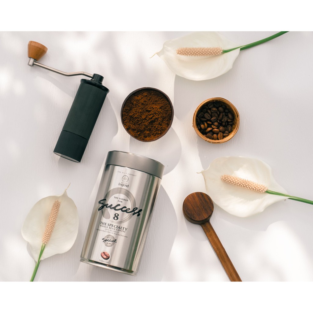 COMBO 2 Lon Cà Phê Hạt Mộc Trung Nguyên Legend Success 8- 100% Arabica – Lon 340g – Hương Hoa Trái Cây Tươi- Pha máy