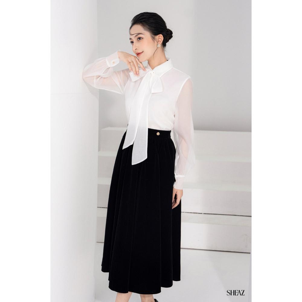 SHEAZ Chân váy nhung tuyết dài thu đông