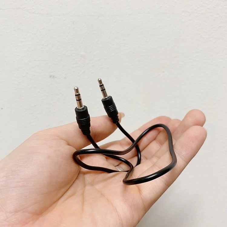 Dây cắm AUX 2 đầu 3.5 dùng kết nối Loa Bluetooth với Máy tính, Laptop, TV, cáp âm thanh, jack 3.5mm dài 50cm - Hàng nhập khẩu