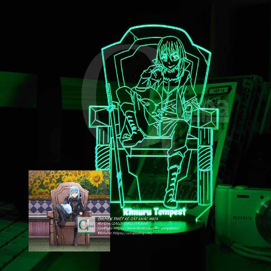 Đèn Ngủ ANIME ĐÈN LED 3D Tensei Shitara Slime Rimuru Tempest Type 04 ATSS0104 16 màu tùy chỉnh