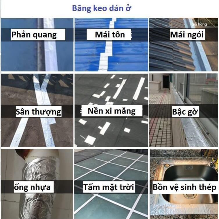 Dài 5m Rộng 10cm Băng keo chống thấm, chống dột, chống vết nứt TaiKo số 1 Nhật Bản