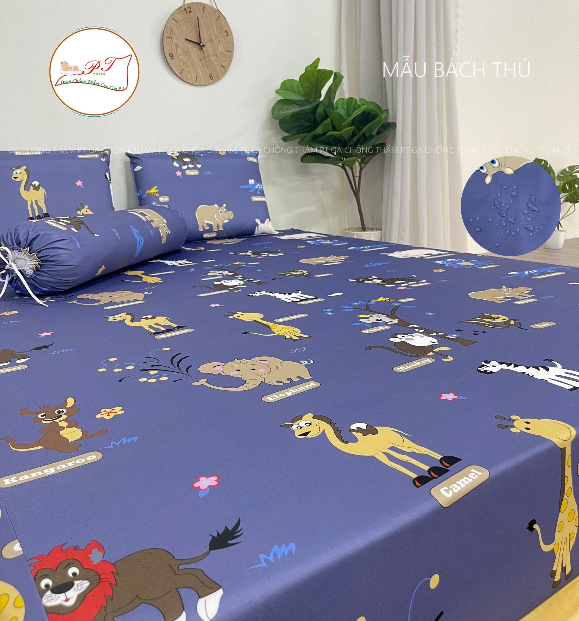 Ga Chống Thấm Cao Cấp PT Mẫu Họa Tiết Bách Thú