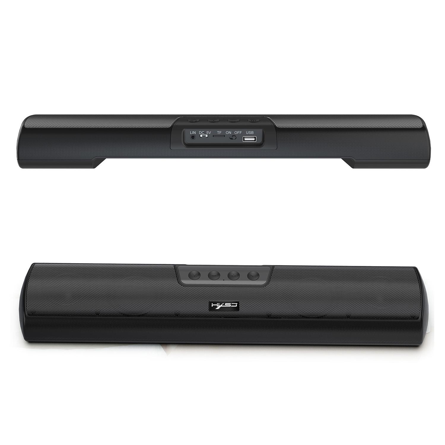 HXSJ Q3 Wireless Bluetooth 5.0 Speakers 20W Soundbar Home Theater 3D Stereo Sound Bar with Mic AUX IN USB TF Card Music